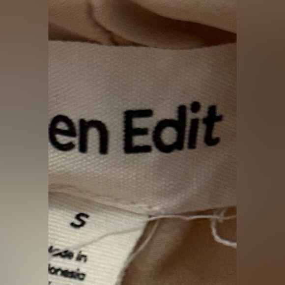 📌 Open Edit Oversized Vest – Size Small – Shoulder Pads – Neutral Tan – EUC - Picture 5 of 8